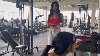 My Trainer, May Hernandez, Gets Me Squatted Naked And Touches Me - May Hernandez